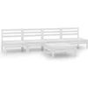 Image de vidaXL - 5-delige - Loungeset - massief - grenenhout - wit