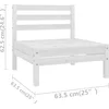 Image de vidaXL - 4-delige - Loungeset - massief - grenenhout - wit