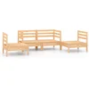 Image de vidaXL - 4-delige - Loungeset - massief - grenenhout