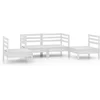 Image de vidaXL - 4-delige - Loungeset - massief - grenenhout - wit