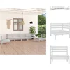 Image de vidaXL - 6-delige - Loungeset - massief - grenenhout - wit