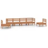 Image de vidaXL - 6-delige - Loungeset - massief - grenenhout - honingbruin