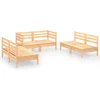 Image de vidaXL - 6-delige - Loungeset - massief - grenenhout