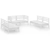 Image de vidaXL - 6-delige - Loungeset - massief - grenenhout - wit