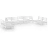 Image de vidaXL - 8-delige - Loungeset - massief - grenenhout - wit
