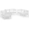 Image de vidaXL - 6-delige - Loungeset - massief - grenenhout - wit