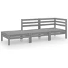 Image de vidaXL - 3-delige - Loungeset - massief - grenenhout - grijs