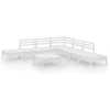 Image de vidaXL - 8-delige - Loungeset - massief - grenenhout - wit