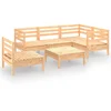 Image de vidaXL - 6-delige - Loungeset - massief - grenenhout