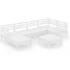 Image de vidaXL - 7-delige - Loungeset - massief - grenenhout - wit