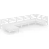 Image de vidaXL - 7-delige - Loungeset - massief - grenenhout - wit