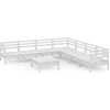 Image de vidaXL - 8-delige - Loungeset - massief - grenenhout - wit