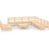 Image de vidaXL - 10-delige - Loungeset - massief - grenenhout