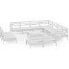 Image de vidaXL - 12-delige - Loungeset - massief - grenenhout - wit