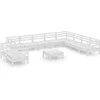 Image de vidaXL - 11-delige - Loungeset - massief - grenenhout - wit