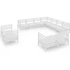 Image de vidaXL - 11-delige - Loungeset - massief - grenenhout - wit