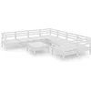 Image de vidaXL - 9-delige - Loungeset - massief - grenenhout - wit