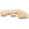 Image de vidaXL - 12-delige - Loungeset - massief - grenenhout