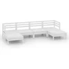 Image de vidaXL - 6-delige - Loungeset - massief - grenenhout - wit