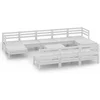 Image de vidaXL - 11-delige - Loungeset - massief - grenenhout - wit
