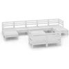 Image de vidaXL - 10-delige - Loungeset - massief - grenenhout - wit