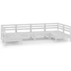 Image de vidaXL - 6-delige - Loungeset - massief - grenenhout - wit