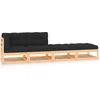 Image de vidaXL - 4-delige - Loungeset - massief - grenenhout