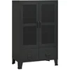Image de vidaXL - Opbergkast - industrieel - 70x40x115 - cm - metaal - zwart