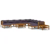 Image de vidaXL - 12-delige - Loungeset - met - kussens - massief - acaciahout
