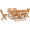 Image de vidaXL - 7-delige - Tuinset - 180x90x75 - cm - massief - acaciahout