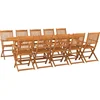 Image de vidaXL - 11-delige - Tuinset - 280x90x75 - cm - massief - acaciahout