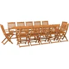 Image de vidaXL - 13-delige - Tuinset - 280x90x75 - cm - massief - acaciahout