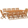 Image de vidaXL - 11-delige - Tuinset - 220x90x75 - cm - massief - acaciahout