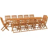Image de vidaXL - 13-delige - Tuinset - 280x90x75 - cm - massief - acaciahout