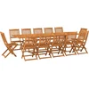 Image de vidaXL - 13-delige - Tuinset - 280x90x75 - cm - massief - acaciahout