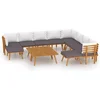 Image de vidaXL - 12-delige - Loungeset - met - kussens - massief - acaciahout