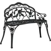 Image de vidaXL - Tuinbank - 100 - cm - gietaluminium - zwart