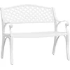 Image de vidaXL - Tuinbank - 102 - cm - gietaluminium - wit