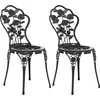 Image de vidaXL - Bistrostoelen - 2 - st - gietaluminium - zwart
