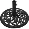 Image de vidaXL - Parasolvoet - 44x44x31 - cm - gietijzer - wit