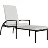 Image de vidaXL - Ligbed - met - voetensteun - polyetheen - rattan - bruin