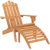 Image de vidaXL - Adirondack - tuinstoel - met - voetensteun - massief - acaciahout