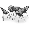 Image de vidaXL - 5-delige - Tuinset - zwart