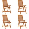 Image de vidaXL - Tuinstoelen - 4 - st - inklapbaar - massief - eucalyptushout