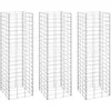 Image de vidaXL - Schanskorf - plantenbakken - 3 - st - verhoogd - 30x30x100 - cm - ijzer