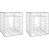 Image de vidaXL - Schanskorf - palen - 2 - st - 50x50x60 - cm - ijzer