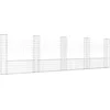 Image de vidaXL - Schanskorf - U-vormig - met - 5 - palen - 500x20x150 - cm - ijzer