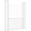 Image de vidaXL - Schanskorf - U-vormig - met - 2 - palen - 140x20x200 - cm - ijzer
