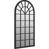 Image de vidaXL - Tuinspiegel - 90x45 - cm - ijzer - zwart