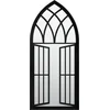 Image de vidaXL - Tuinspiegel - 100x45 - cm - ijzer - zwart
